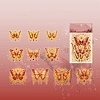 20Pcs 10 Styles Laser Waterproof PET Butterfly Decorative Stickers PW-WG80665-07-1