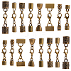 32Pcs 8 Styles Alloy Cord Ends HJEW-SC0003-09-1