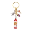 Resin & Glass & Alloy Keychain KEYC-JKC01158-03-1