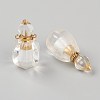 Faceted Natural Quartz Crystal Pendants G-H252-B07-3