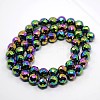 Grade A Electroplate Magnetic  Synthetic Hematite Beads Strands G-O004A-09-1