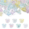 300Pcs 6 Colors Transparent Acrylic Beads TACR-CJ0001-65-1