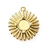 Brass Pendant Cabochon Settings KK-M313-19G-1