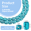 1 Strand Synthetic Turquoise Dyed Beads Strands G-FH0002-59B-2