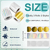 3 Rolls 3 Styles Vinyl Plastic Printable Holographic Stickers OFST-TA0001-10C-4