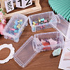 Transparent Plastic Stackable Mini Organizer Bead Containers with Locking Lid CON-WH0123-31E-5