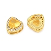 Brass Pave Cubic Zirconia Beads CU-CBA3D67-08G-08-2