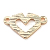 Brass Laser Cut Heart Connector Charms KK-U028-06G-1