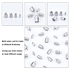 Unicraftale 48Pcs 4 Style 201 Stainless Steel Cord Ends STAS-UN0030-98-5