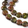 Natural Unakite Beads Strands G-C159-A10-01-4