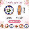 6Pcs 6 Styles Handmade Porcelain Beads PORC-YW0001-82-2