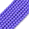 Painted Glass Bead Strands DGLA-S071-8mm-B41-4