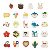 Kissitty 24Pcs 24 Style Bear & Heart & Word & Sun & Gift Box Enamel Pins JEWB-KS0001-10-11