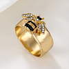 Zinc Alloy and Rhinestone Finger Rings FS-WGB1C3B-02-2