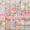 24Pcs 12 Styles Flower Scrapbook Paper Pad PW-WGCEE17-01-1