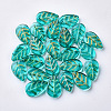 Transparent Spray Painted Glass Pendants X-GLAA-S054-002B-01-1