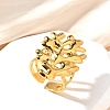 304 Stainless Steel Open Cuff Ring for Women RJEW-A053-06G-01-1