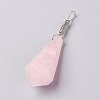 Natural Rose Quartz Pendants G-I220-E09-1