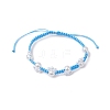3Pcs 3 Colors Imitated Pearl Acrylic and ABS Plastic Imitation Pearl Beads Braided Bead Bracelets for Women BJEW-JB12082-3