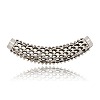 Tibetan Style Alloy Hollow Curved Tube Beads PALLOY-J220-01AS-1