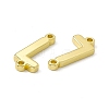 Rack Plating Brass Letter Connector Charms KK-C007-38G-L-3