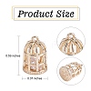 10Pcs 2 Colors Brass Micro Pave Cubic Zirconia Pendants ZIRC-SZ0004-84-2