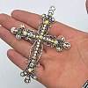 Stylish Alloy Rhinestone Cross Pendant Necklaces IL1891-4