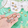 32Pcs 304 Stainless Steel Pendant Cabochon Settings STAS-TA0005-81-6
