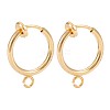 PVD Vacuum Plating 316 Surgical Stainless Steel Clip-on Hoop Earrings X-STAS-S101-13mm-01G-1