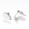 304 Stainless Steel Stud Earring Findings MAK-R012-09-1