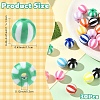 30Pcs Strip Opaque Acrylic Beads SACR-YW0002-01-2