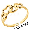 Stainless Steel Heart Cuff Ring for Unisex TN4349-2-1