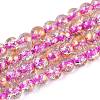Crackle Transparent Glass Beads Strands X1-GLAA-N030-8mm-01I-1