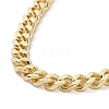 Cubic Zirconia Leopard Pendant Necklace with Brass Curb Chains for Women NJEW-G096-01G-02-4
