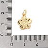 Brass Micro Pave Clear Cubic Zirconia Charms KK-E111-32E-G-3