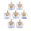 Electroplate Glass Charms X-EGLA-N005-002C-2