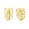 Holy Oval Carved Virgin Mary Tibetan Style Alloy Chandelier Component Links LS-TIBEP-LF0961YKG-G-FF-1