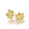 Brass Micro Pave Clear Cubic Zirconia Spacer Beads KK-Z156-08G-03-1