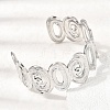 Hammered 304 Stainless Steel Cuff Bangles for Women BJEW-T030-02P-3