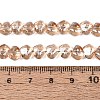 Electroplate Transparent Glass Beads Strands EGLA-Q133-01A-01-4