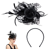 Polyester Mesh Veil Hair Bands OHAR-WH0034-12A-1