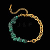 Daily Fashion Synthetic Malachite Chip Beaded Bracelets FS-WG13CD5-03-1