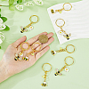 DICOSMETIC 8Pcs 2 Style Alloy & Brass Enamel Keychains KEYC-DC0001-14-3