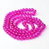 Drawbench Transparent Glass Round Beads Strands X-GLAD-Q012-8mm-19-2