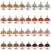 32Pcs 8 Styles Natural & Synthetic Mixed Gemstone Chip Pendants PALLOY-AB00253-1