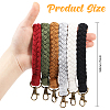 Globleland 6Pcs 6 Colors Cotton Braided Wristlet Straps KEYC-GL0001-14-2