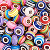 Mega Pet 108Pcs 18 Colors Resin European Stripe Beads RPDL-MP0001-03-3