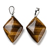 Natural Tiger Eye Pendants G-C066-03G-2