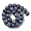 Handmade Blue and White Porcelain Beads Strands PORC-I027-04G-2