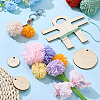 4Pcs Unfinished Wood Yarn Ball Making Tools AJEW-WH0596-590-2
